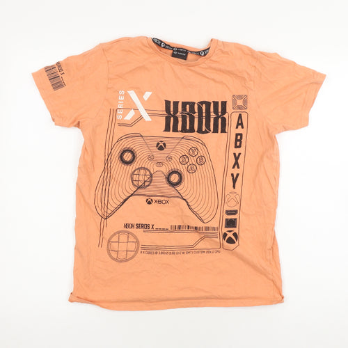 George Boys Orange Xbox Graphic T-Shirt 14-15 Years