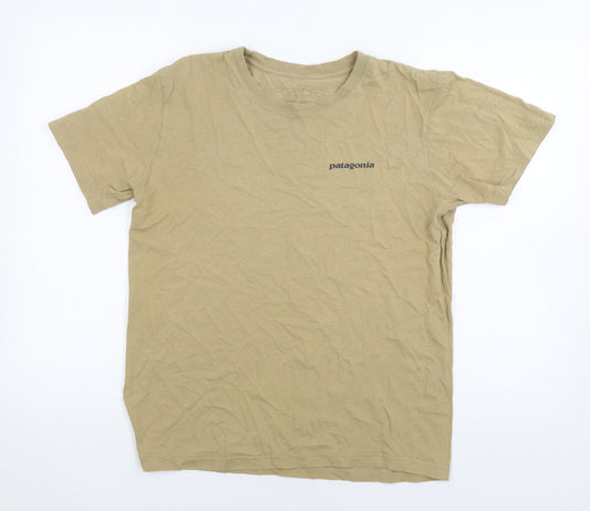 Patagonia Men's Beige Cotton T-Shirt - Size M