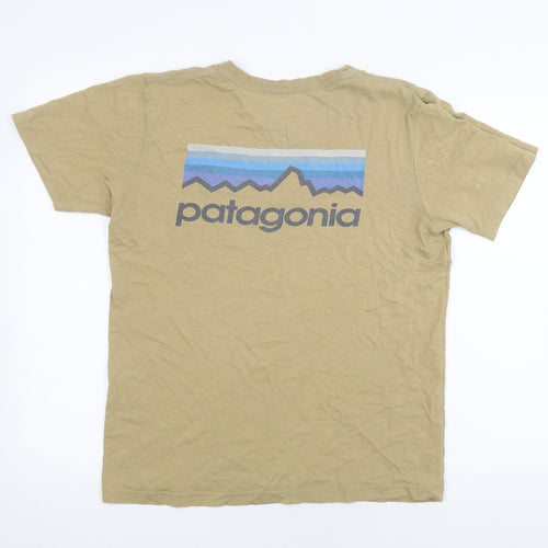 Patagonia Men's Beige Cotton T-Shirt - Size M