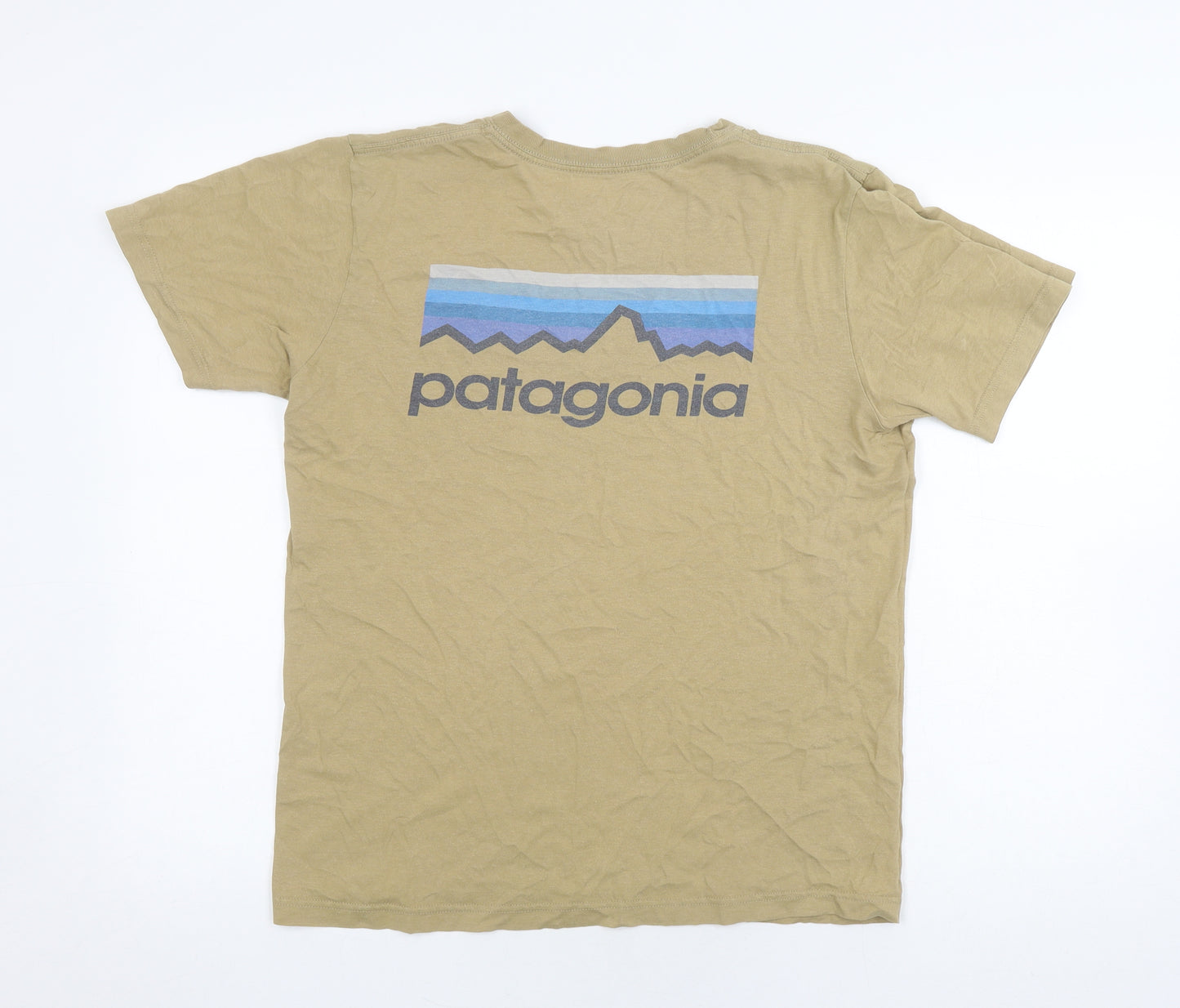 Patagonia Men's Beige Cotton T-Shirt - Size M