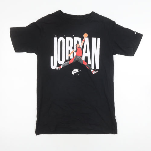 Jordan Men's Black Graphic Print Tee Large