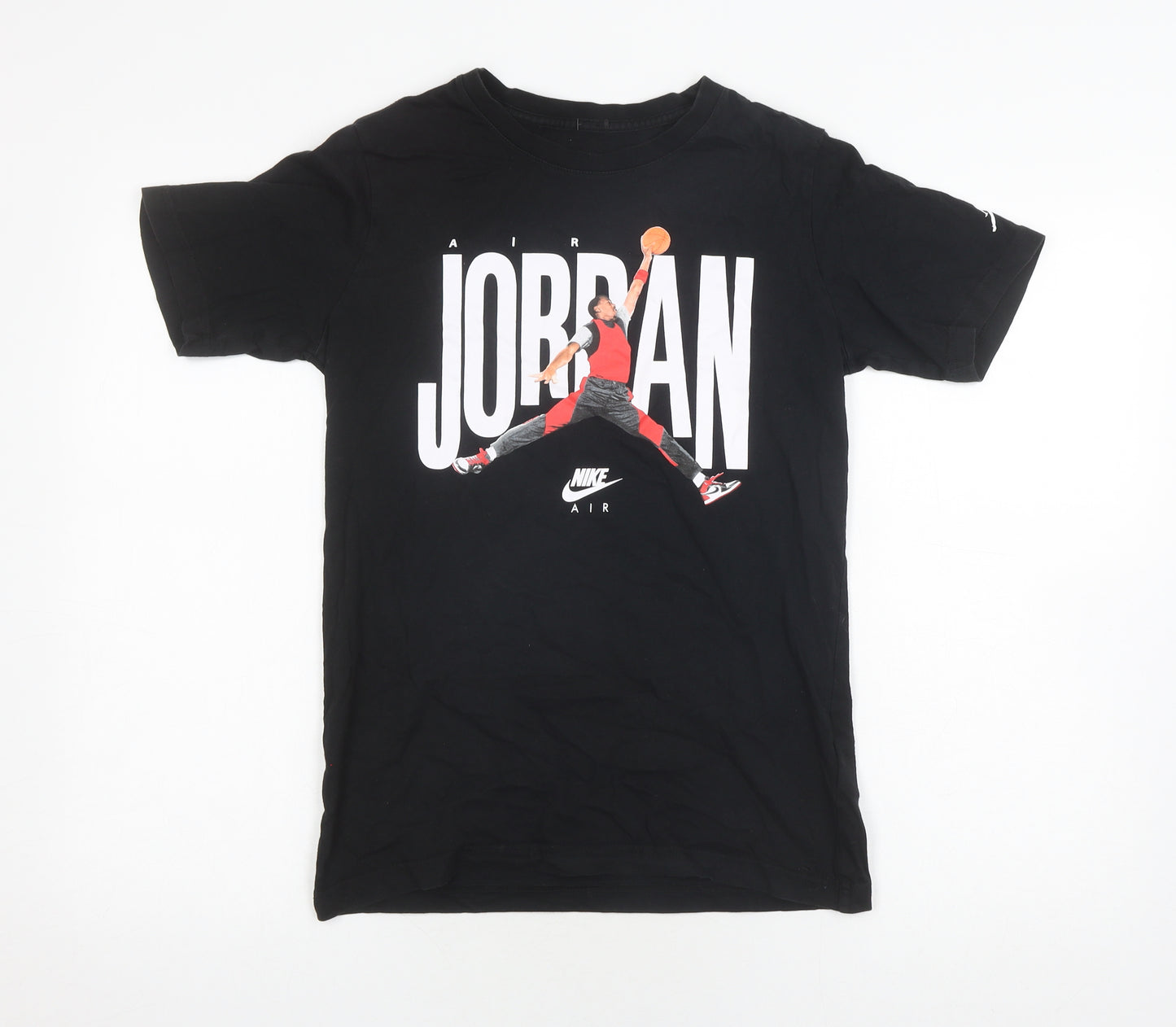 Jordan Men's Black Graphic Print Tee Large