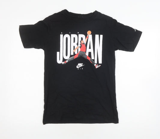 Jordan Men's Black Graphic Print Tee Large