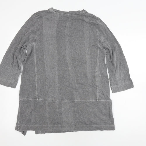 Poetry Grey Women's Tunic Blouse Size 14