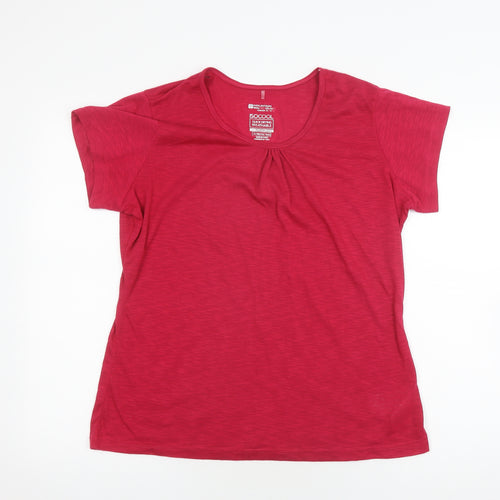 Mountain Warehouse Women's Red T-Shirt Size 16 Quick Dry