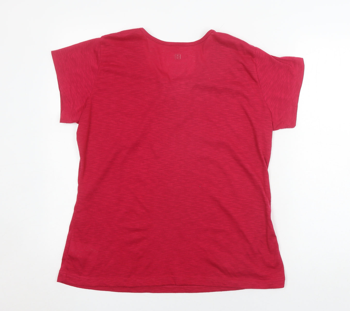 Mountain Warehouse Women's Red T-Shirt Size 16 Quick Dry