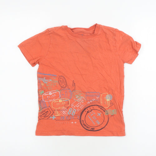 FatFace Boys Orange Graphic Print T-Shirt 6-7 Years