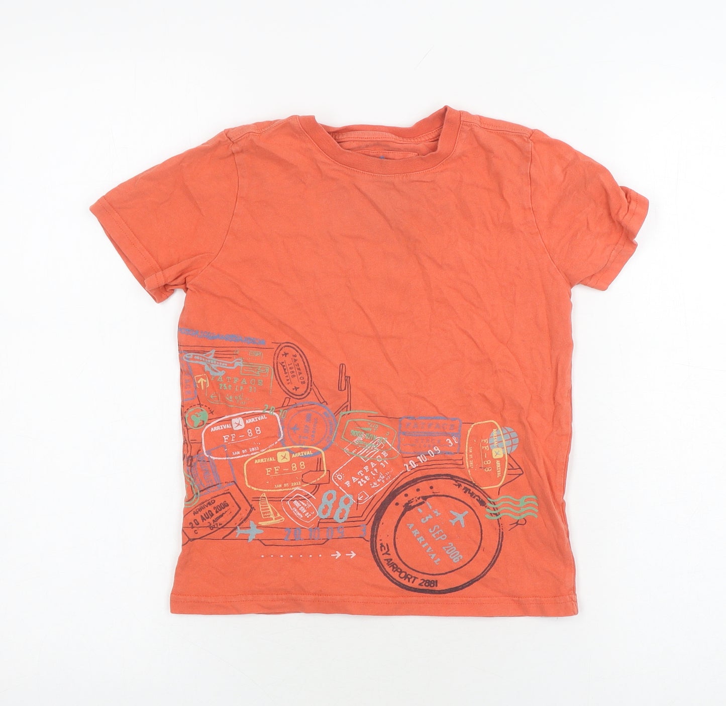 FatFace Boys Orange Graphic Print T-Shirt 6-7 Years