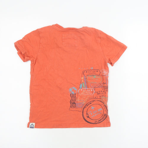 FatFace Boys Orange Graphic Print T-Shirt 6-7 Years