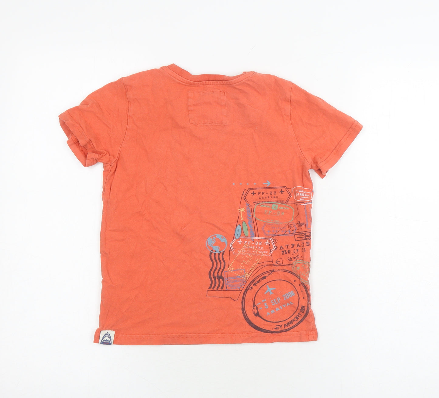 FatFace Boys Orange Graphic Print T-Shirt 6-7 Years