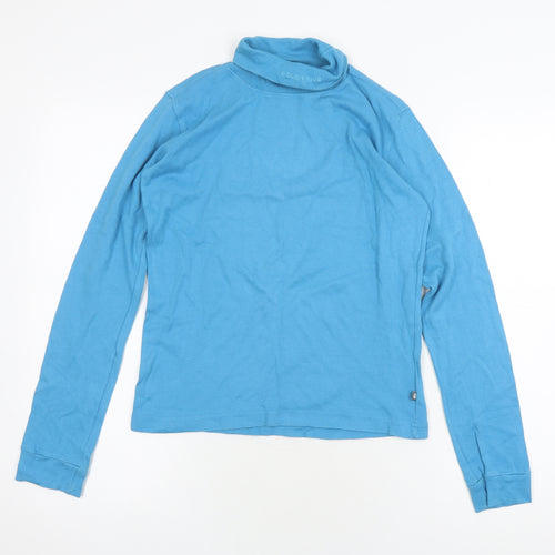 Color Kids Boys Blue Long Sleeve Roll Neck Cotton Top