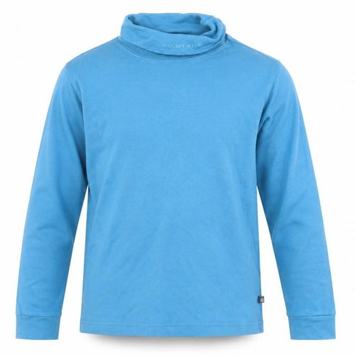 Color Kids Boys Blue Long Sleeve Roll Neck Cotton Top