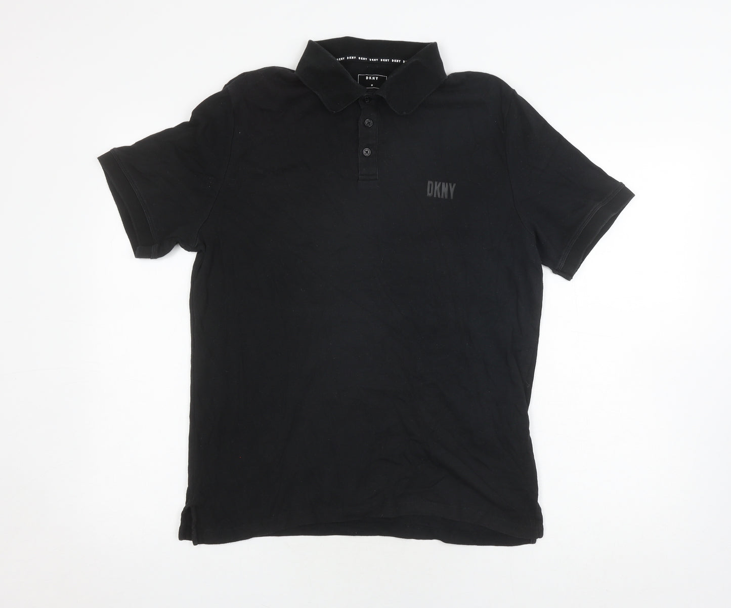 DKNY Men's Black Regular Fit Polo Size M