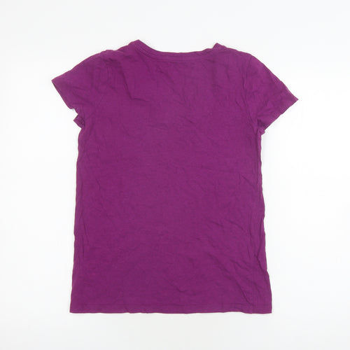 GAP Women's Purple V-Neck T-Shirt - Size S, Regular Fit