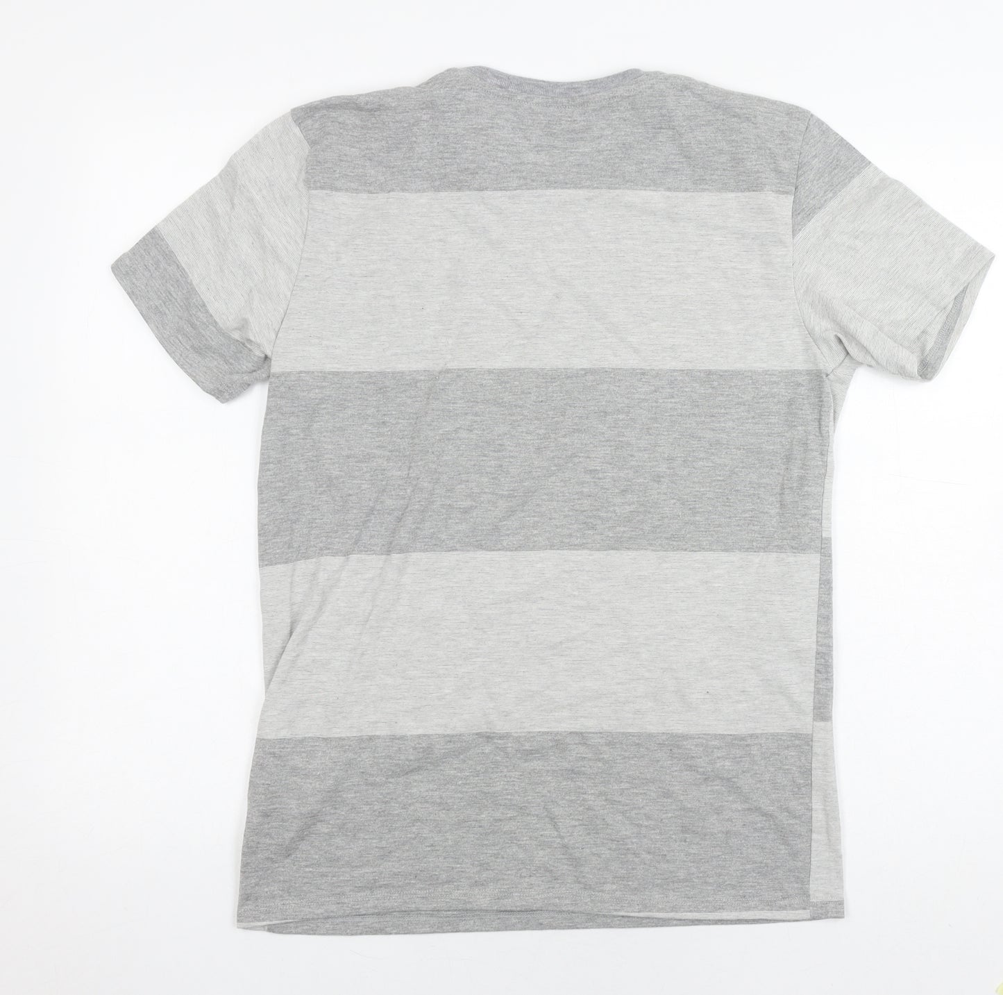 Rifle Men's Grey Striped T-Shirt, Size M