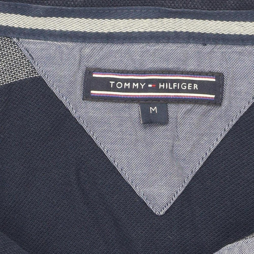 Tommy Hilfiger Men's Blue Striped Polo Shirt M