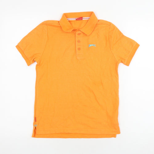 Slazenger Boys Orange Polo Shirt 9-10 Years Casual