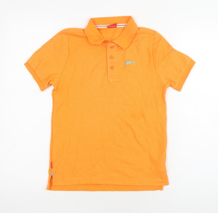 Slazenger Boys Orange Polo Shirt 9-10 Years Casual