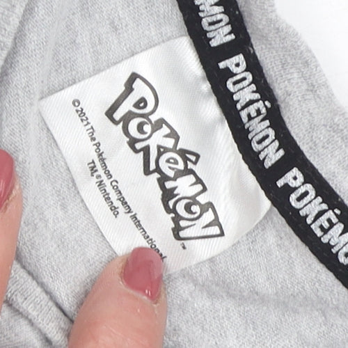 Tu Boys Grey Pikachu Long Sleeve T-Shirt 10-11 Years