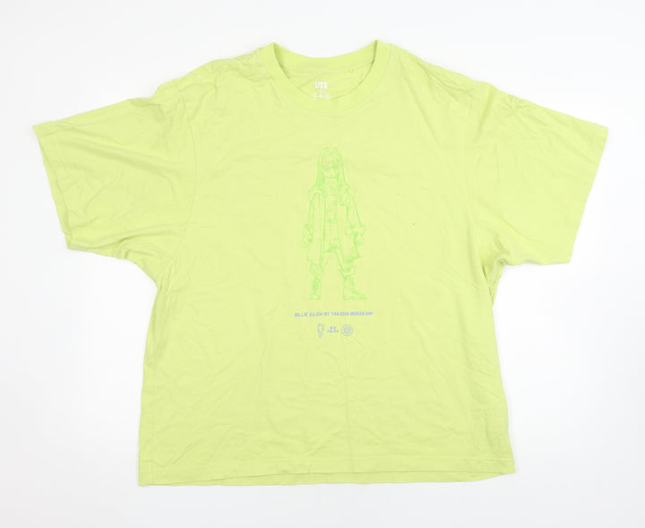 Uniqlo Green XL T-Shirt Anime Graphic Casual