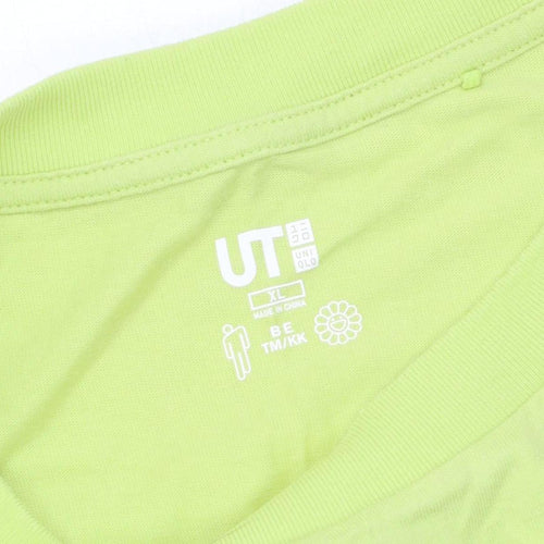 Uniqlo Green XL T-Shirt Anime Graphic Casual