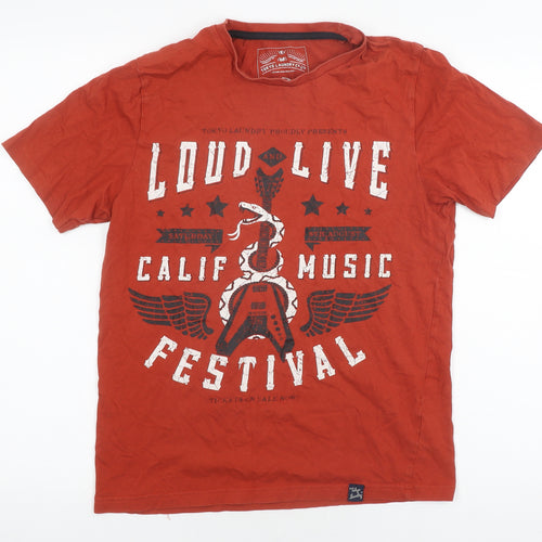 Tokyo Laundry Men's Red Music Festival T-Shirt, Size S