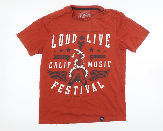 Tokyo Laundry Men's Red Music Festival T-Shirt, Size S