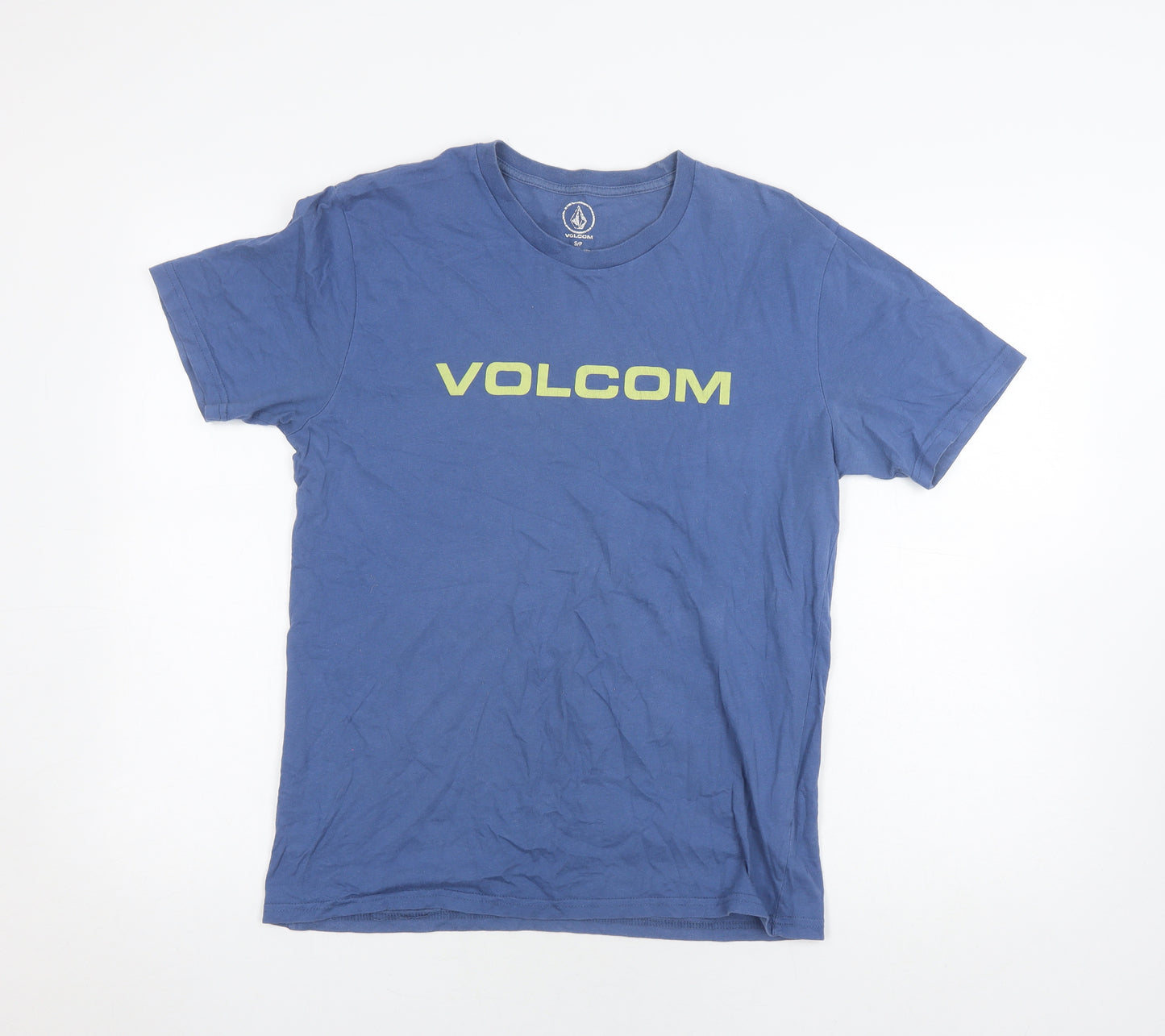 Volcom Men's Blue Cotton T-Shirt S Short Sleeve Logo