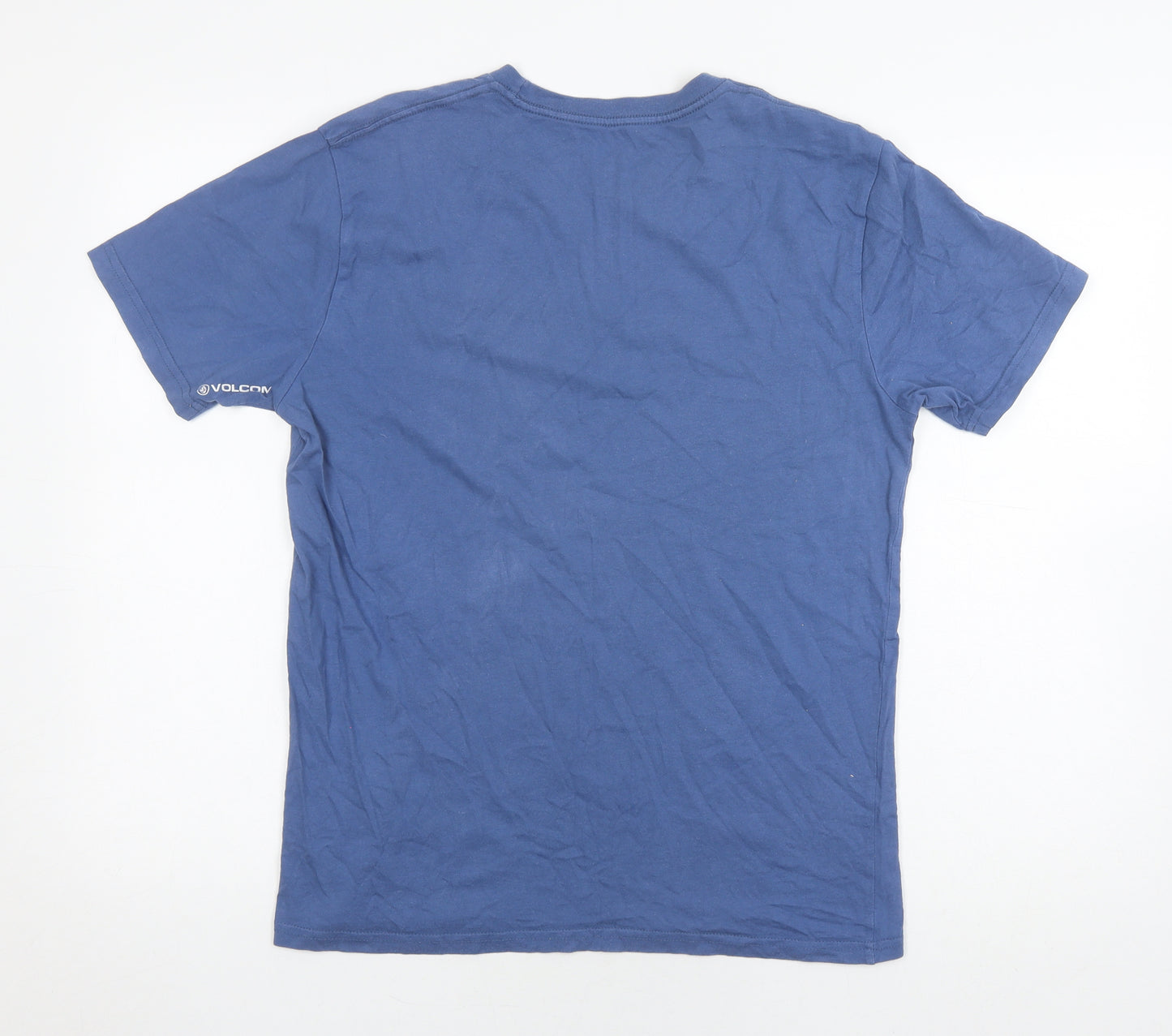 Volcom Men's Blue Cotton T-Shirt S Short Sleeve Logo