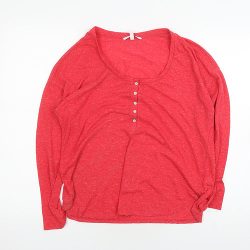 Victoria's Secret Red Henley Pyjama Top, Size S, Women