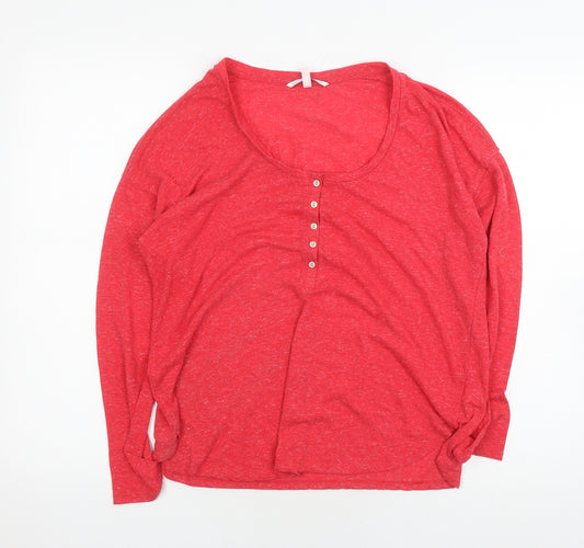 Victoria's Secret Red Henley Pyjama Top, Size S, Women