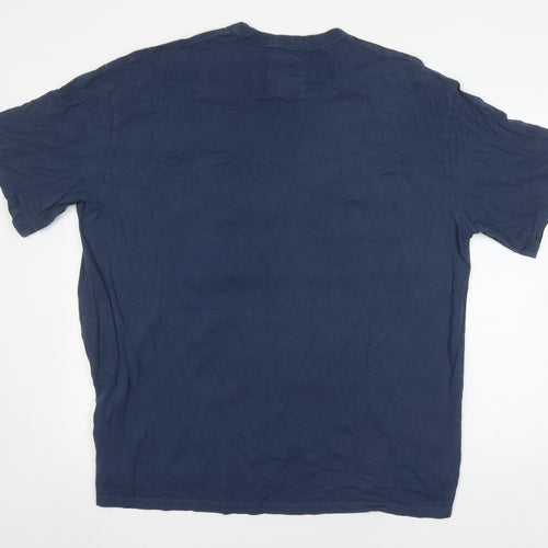 Timberland Men's Blue Relaxed Fit Graphic Tee