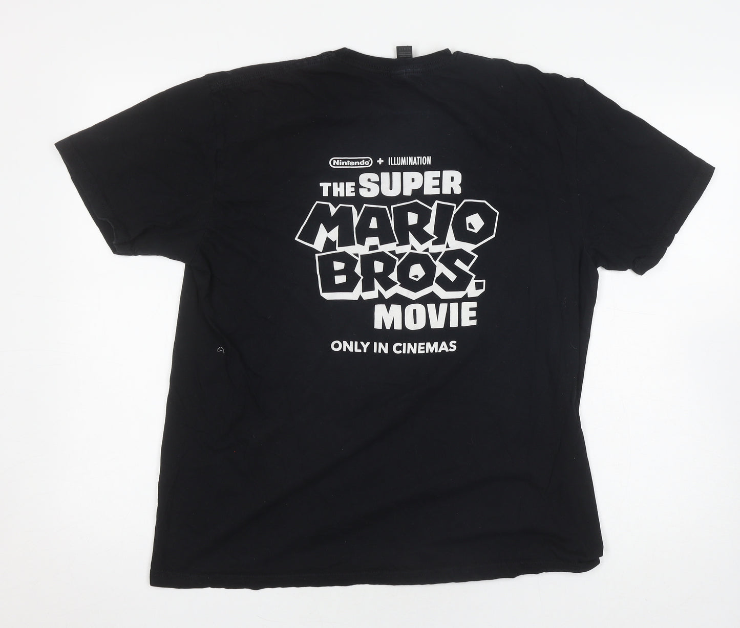 Men's Black Super Mario Bros. Movie T-Shirt L