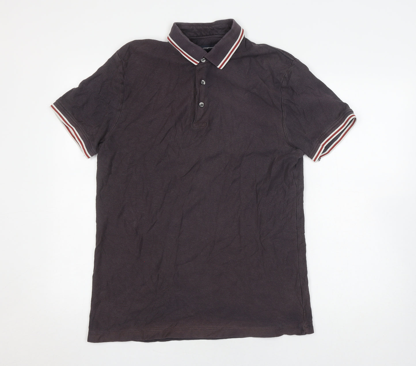 French Connection Men's Black Cotton Polo Shirt M