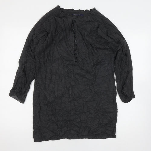 French Connection Women's Black Blouse UK 12 Knit Long Sleeve