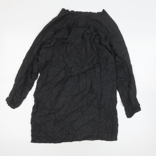 French Connection Women's Black Blouse UK 12 Knit Long Sleeve