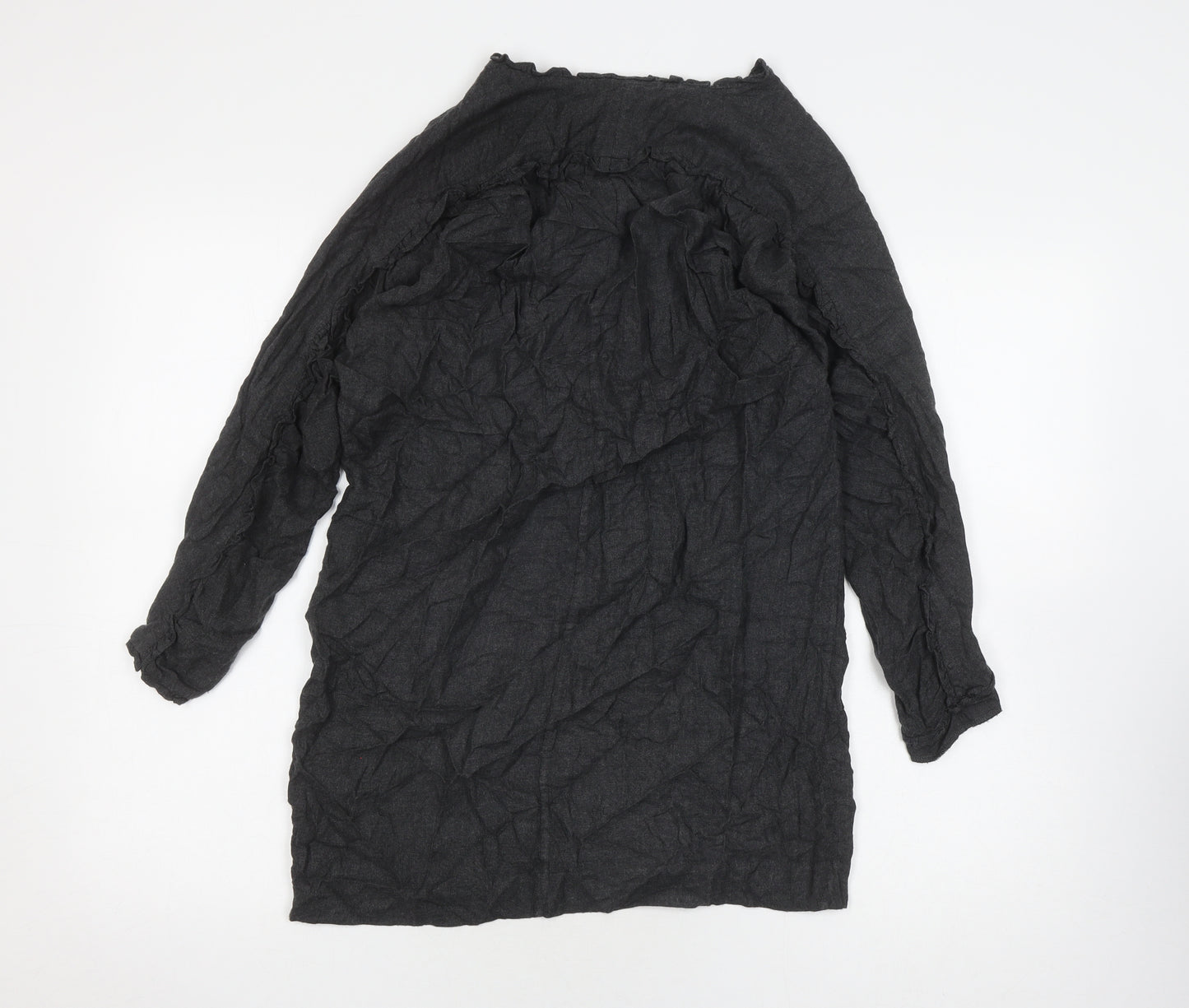 French Connection Women's Black Blouse UK 12 Knit Long Sleeve