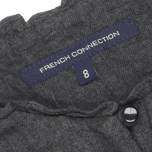 French Connection Women's Black Blouse UK 12 Knit Long Sleeve