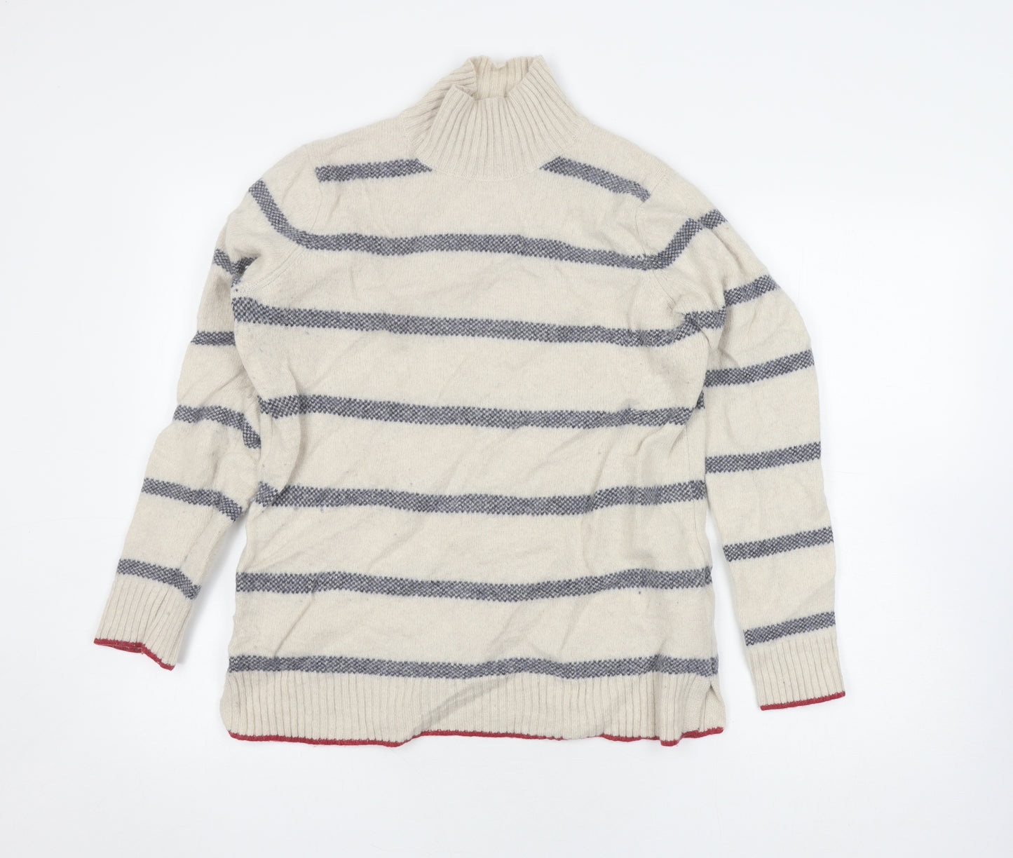 Paul Costelloe Women's Ivory Striped Jumper XL