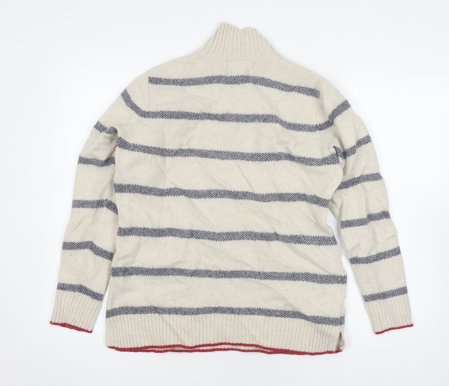 Paul Costelloe Women's Ivory Striped Jumper XL