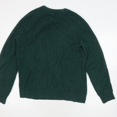 Lands' End Women's Green Jumper Size 16, Chunky-Knit