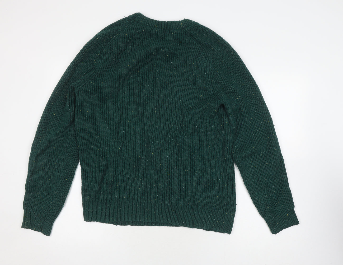 Lands' End Women's Green Jumper Size 16, Chunky-Knit