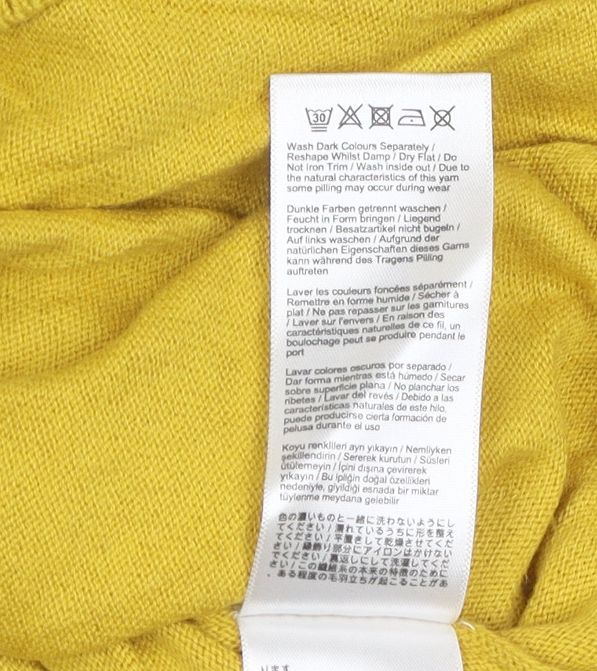 Joules Women's Yellow Crew Neck Pullover Jumper Size 10