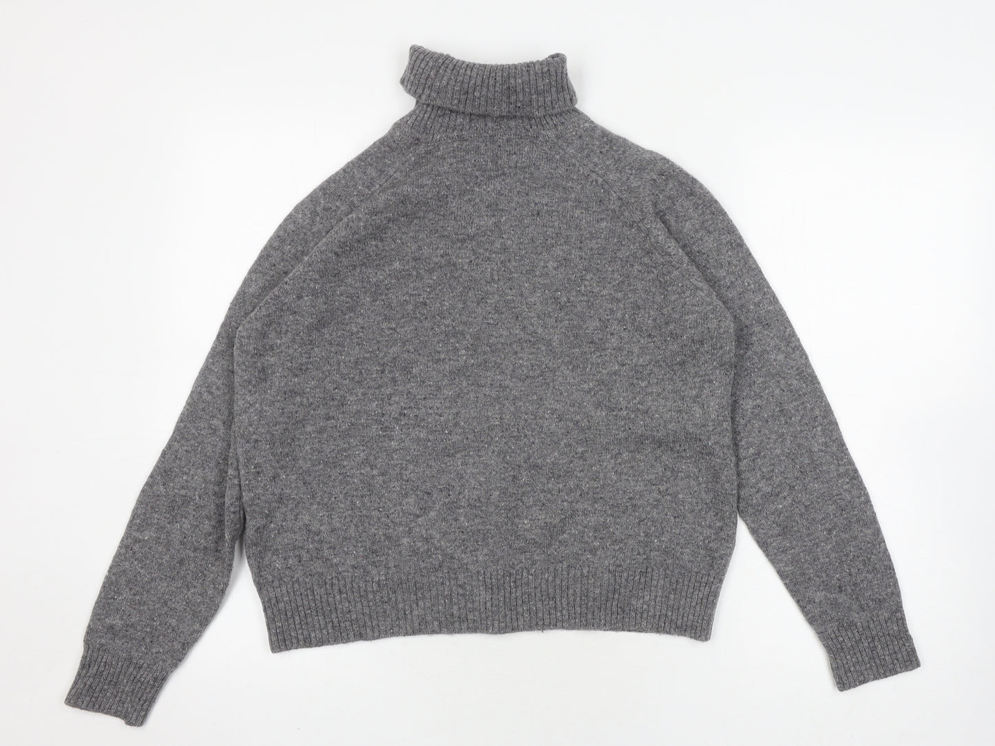 Marks and Spencer Womens Grey Roll Neck Jumper Size 12