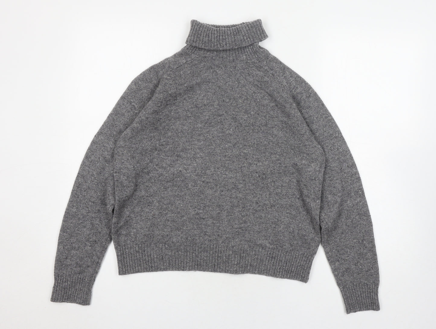 Marks and Spencer Womens Grey Roll Neck Jumper Size 12