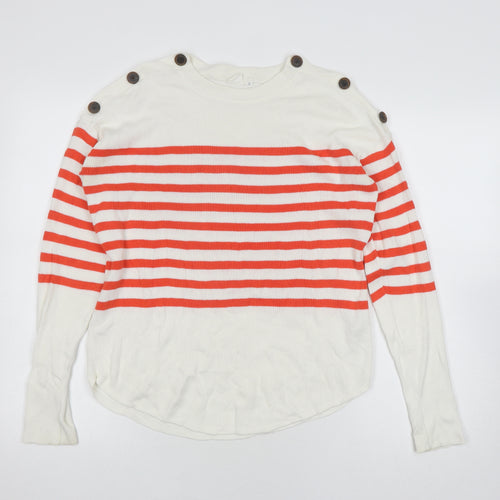 GAP Women's Multicoloured Striped Pullover Jumper M