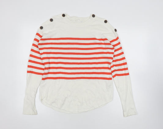 GAP Women's Multicoloured Striped Pullover Jumper M