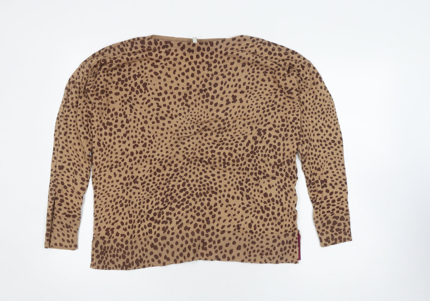 Joules Women’s Brown Animal Print Pullover Jumper Size 12