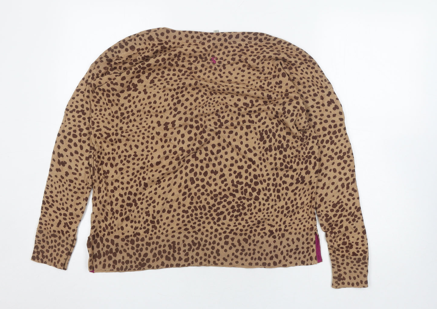 Joules Women’s Brown Animal Print Pullover Jumper Size 12