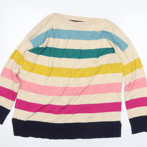 Joules Women's Multicoloured Striped Pullover, Size 12